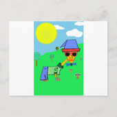 Blauwe ontwerpkleuren - Voeg uw eigen tekst toe Briefkaart (Voorkant)