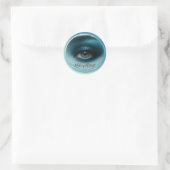 Blauwe oogschaduw vet esthetisch ronde sticker (Tas)