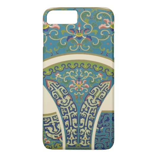 Blauwe oosterse Design met glimlende gezichten Case-Mate iPhone Case (Achterkant)