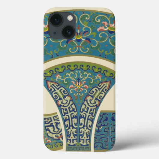 Blauwe oosterse Design met glimlende gezichten Case-Mate iPhone Case (Achterkant)