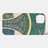 Blauwe oosterse Design met glimlende gezichten Case-Mate iPhone Case (Achterkant (horizontaal))