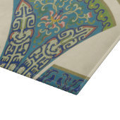 Blauwe oosterse Design met glimlende gezichten Snijplank (Hoek)