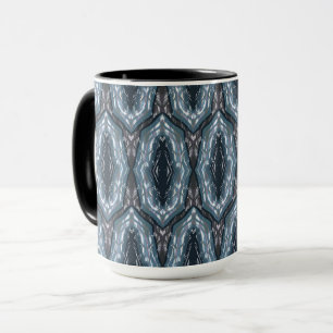 Blauwe Oosterse geometrische ornament Mok