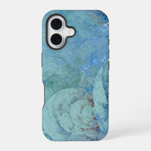 Blauwe opaal Abstract iPhone 16 Hoesje