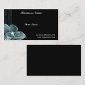 Blauwe Orchid op zwart Visitekaartje (Voorkant / Achterkant)