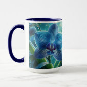 Blauwe Orchidee Bloemen Mok (Links)