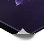 Blauwe orchidee poster (Hoek)