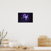 Blauwe orchidee poster (Keuken)