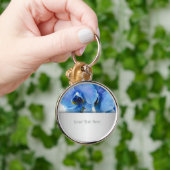 Blauwe orchidee sleutelhanger (Hand)