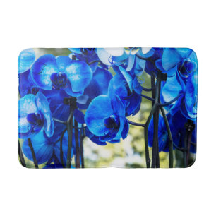 Blauwe orchideeën badmat