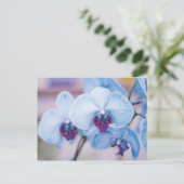Blauwe orchideeën briefkaart (Staand voorkant)