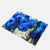Blauwe orchideeën deurmat (Schuin)
