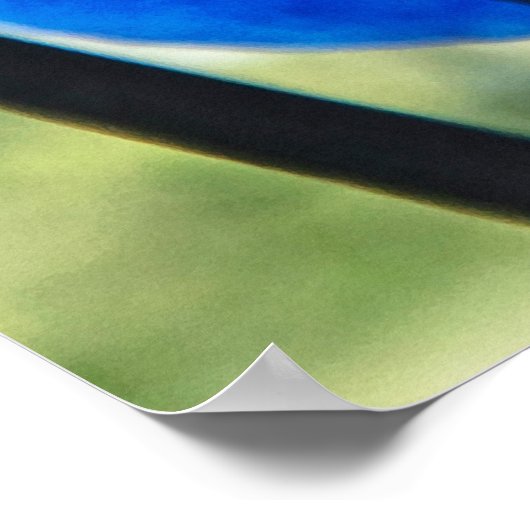 Blauwe orchideeën poster (Hoek)