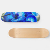 Blauwe orchideeën skateboard (Horizontaal)