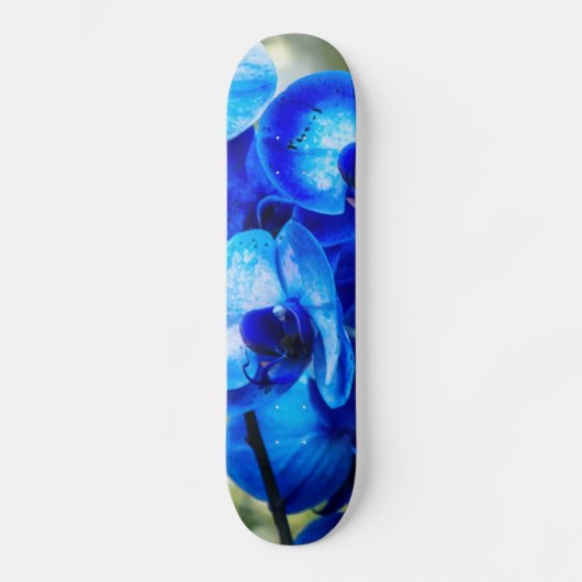 Blauwe orchideeën skateboard (Voorkant)
