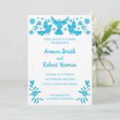 BLAUWE OTOMI-AANKONDIGING AANKONDIGING (Staand voorkant)