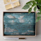 Blauwe, oude pellingschilderwandtextuur tissuepapier (Geschenk)