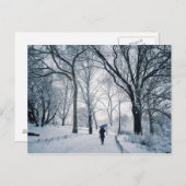 Blauwe overvloed in een wit land briefkaart (Voorkant / Achterkant)