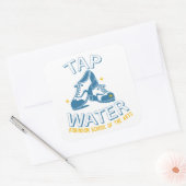 Blauwe Oxford Tap dansschoenen  Vierkante Sticker (Envelop)