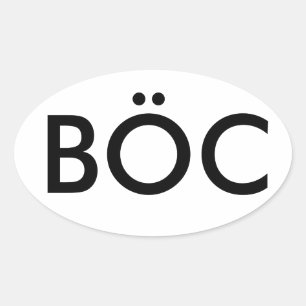 Blauwe Oyster Cult Decal Ovale Sticker