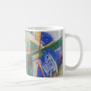 Blauwe paarden met regenboog door Franz Marc Koffiemok
