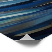 Blauwe paarden poster (Hoek)