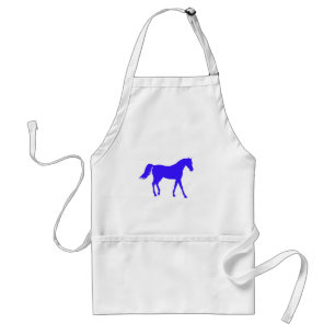 Blauwe paarden standaard schort