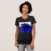 Blauwe paarden t-shirt (Voorkant volledig)