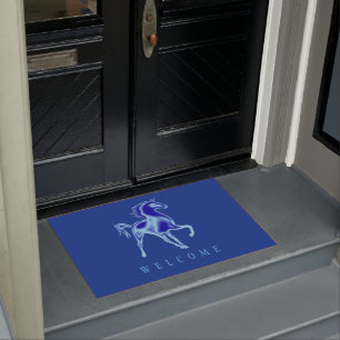 Blauwe paarden - Welkom Deurmat