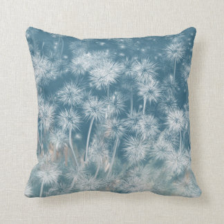 Blauwe Paardenbloem Print Kussen