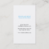 BLAUWE PAARDENBLOEMEN II YOGA LERAAR, YOGA INSTRUC VISITEKAARTJE (Achterkant)