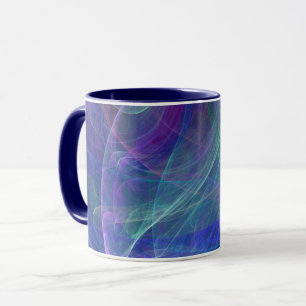 Blauwe Paarse Blauwgroen haaronttrekking Mok