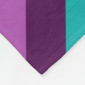 Blauwe Paarse Blauwgroen strepen Medium fleece dek (Hoek)