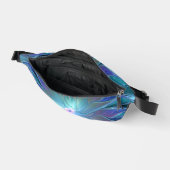 Blauwe Paarse bloem Abstracte fractale kunst Heuptasje (Open)