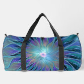 Blauwe Paarse bloem Abstracte fractale kunst Plunjezak (Achterkant)