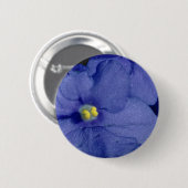 Blauwe paarse bloemen ronde button 5,7 cm (Voorkant /achterkant)