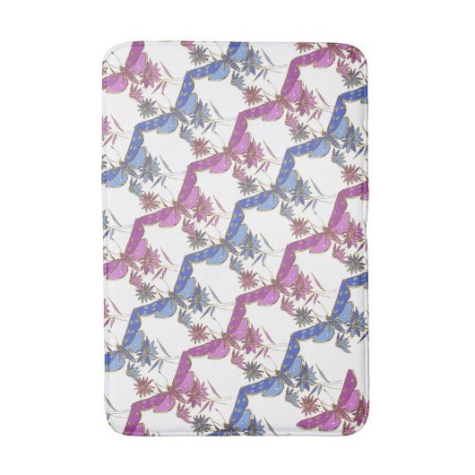 Blauwe, Paarse en goudmakreel Badmat (Voorkant Verticaal)