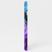 Blauwe, Paarse en Rode Violet Vloeibare inkt, Mono iPhone Hoesje (Rechterkant)