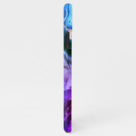 Blauwe, Paarse en Rode Violet Vloeibare inkt, Mono iPhone Hoesje (Rechterkant)