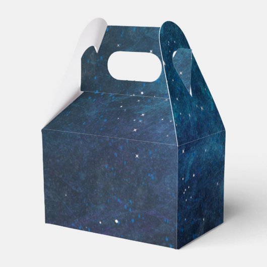 Blauwe Paarse Galaxy bruiloft Bedankdoosjes (Achterkant)