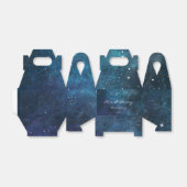 Blauwe Paarse Galaxy bruiloft Bedankdoosjes (Uitgevouwen)