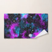 Blauwe Paarse galaxy kosmische ruimte Bad Handdoek (Handdoek)