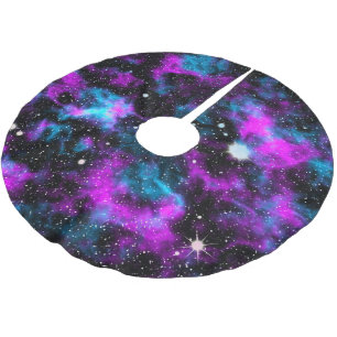 Blauwe Paarse galaxy Space Stars Novelty Kerstmis Kerstboom Rok
