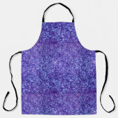 Blauwe Paarse glitter Schort (Voorkant)