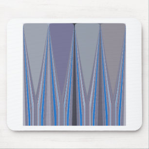 Blauwe, Paarse, grijze Chevron Art Print Muismat