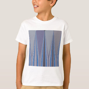 Blauwe, Paarse, grijze Chevron Art Print T-shirt
