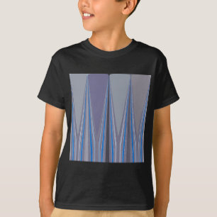 Blauwe, Paarse, grijze Chevron Art Print T-shirt