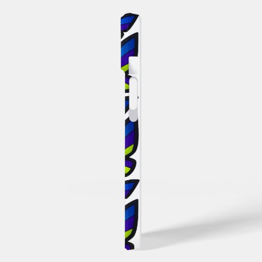 Blauwe Paarse groene vleugels nu Case-Mate iPhone Case (Achterkant / Links)