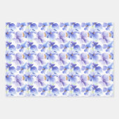 Blauwe Paarse Hortensia Bloemen Lente Bruidsdiner Inpakpapier Vel (Voorkant 3)