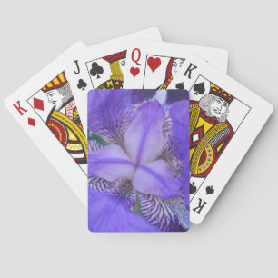 Blauwe Paarse Iris Bloem Pokerkaarten